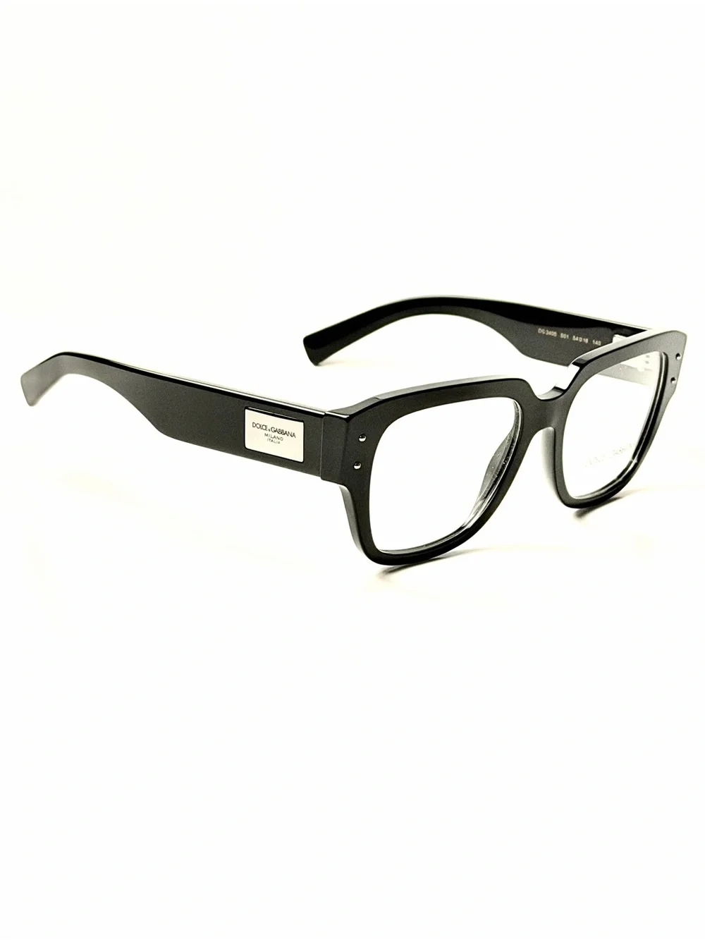 Dolce & Gabbana DG 3405 501 Black NWT Authentic Black Square Optical Frames
